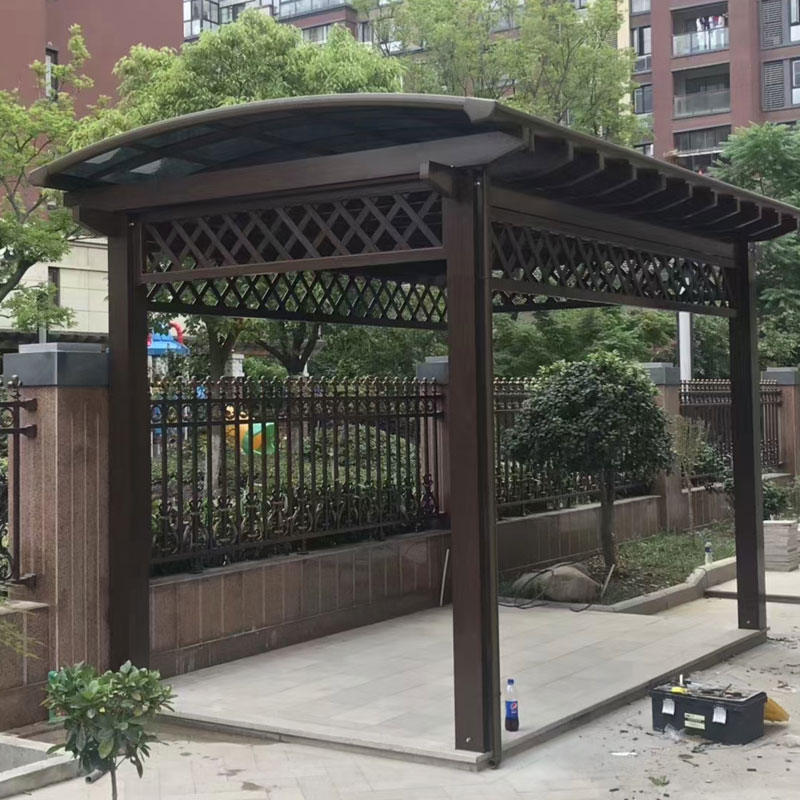 Enrejado de uva de pérgola de aluminio de jardín moderno